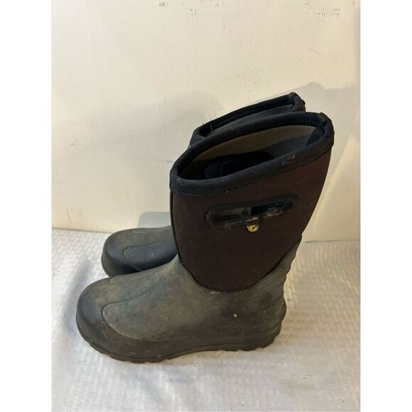 Bogs Kneoclse solid black boots youth 6 (scuffs) - Picture 1 of 9
